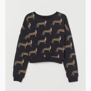 HM Kids Black Leopard Sweatshirt